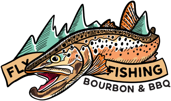 Fly Fishing Bourbon BBQ Sticker - Chris J. Hanson